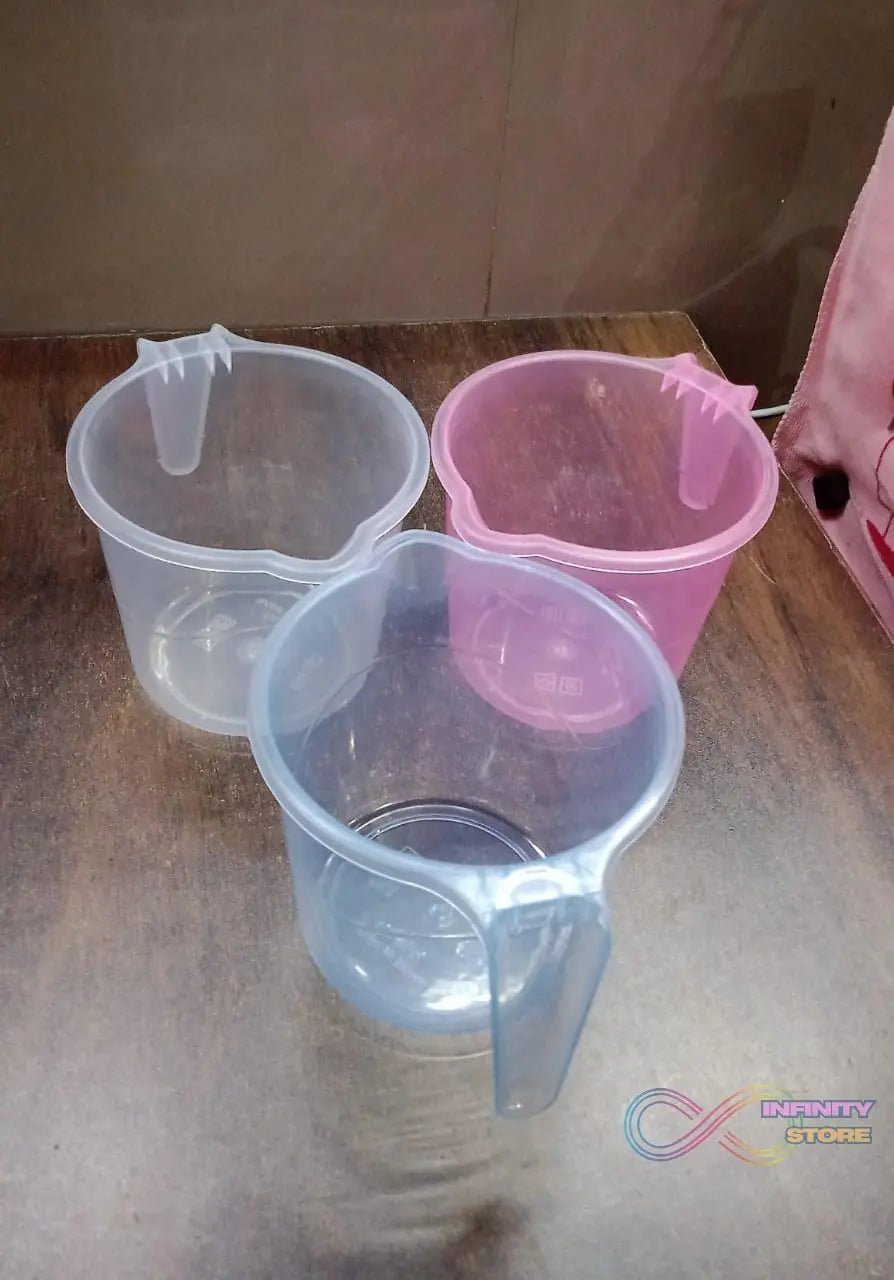 Plastic Round Transparent Bath Water Mug (1 Pc / 1200 ML / Mix Color) - infinityexculsivestore.com