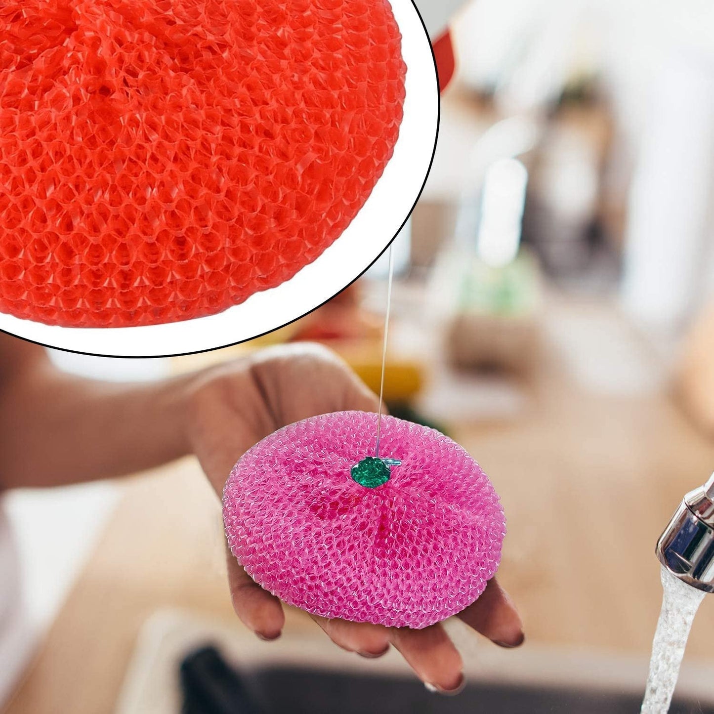 Plastic Scrubber Round Nylon Scrubbers (Pack of 6) - infinityexculsivestore.com