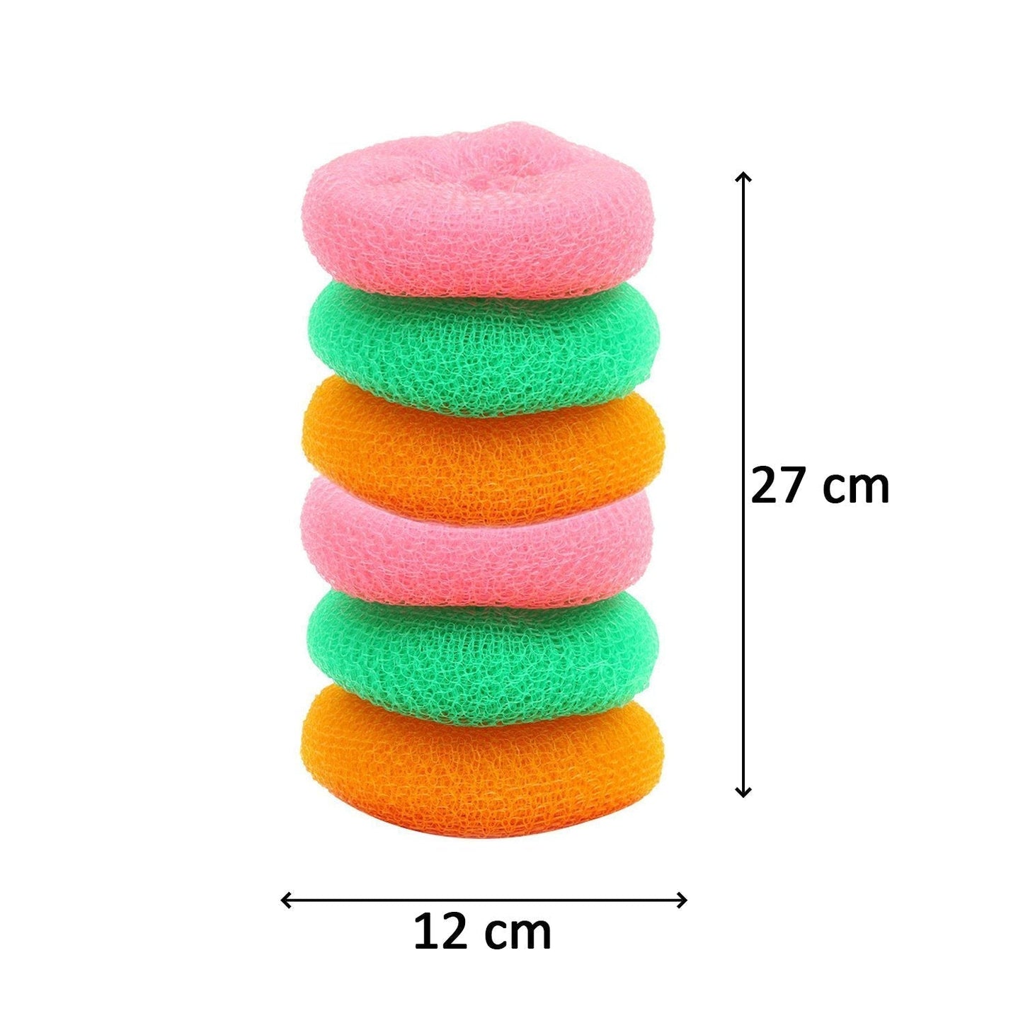Plastic Scrubber Round Nylon Scrubbers (Pack of 6) - infinityexculsivestore.com