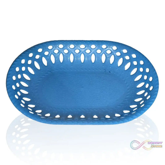 Plastic serving tray with a simple design.