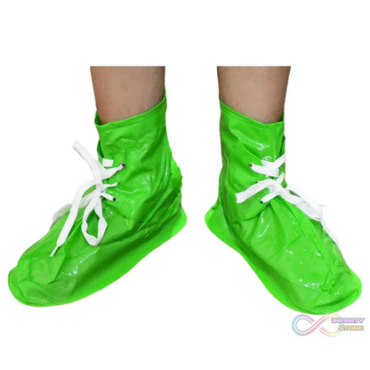 Plastic Shoes Cover Reusable Anti - Slip Boots Zippered Overshoes Covers & Shoe laces Waterproof Snow Rain Boots for Kids / Adult Shoes, for Rainy Season (1 Pair) - infinityexculsivestore.com