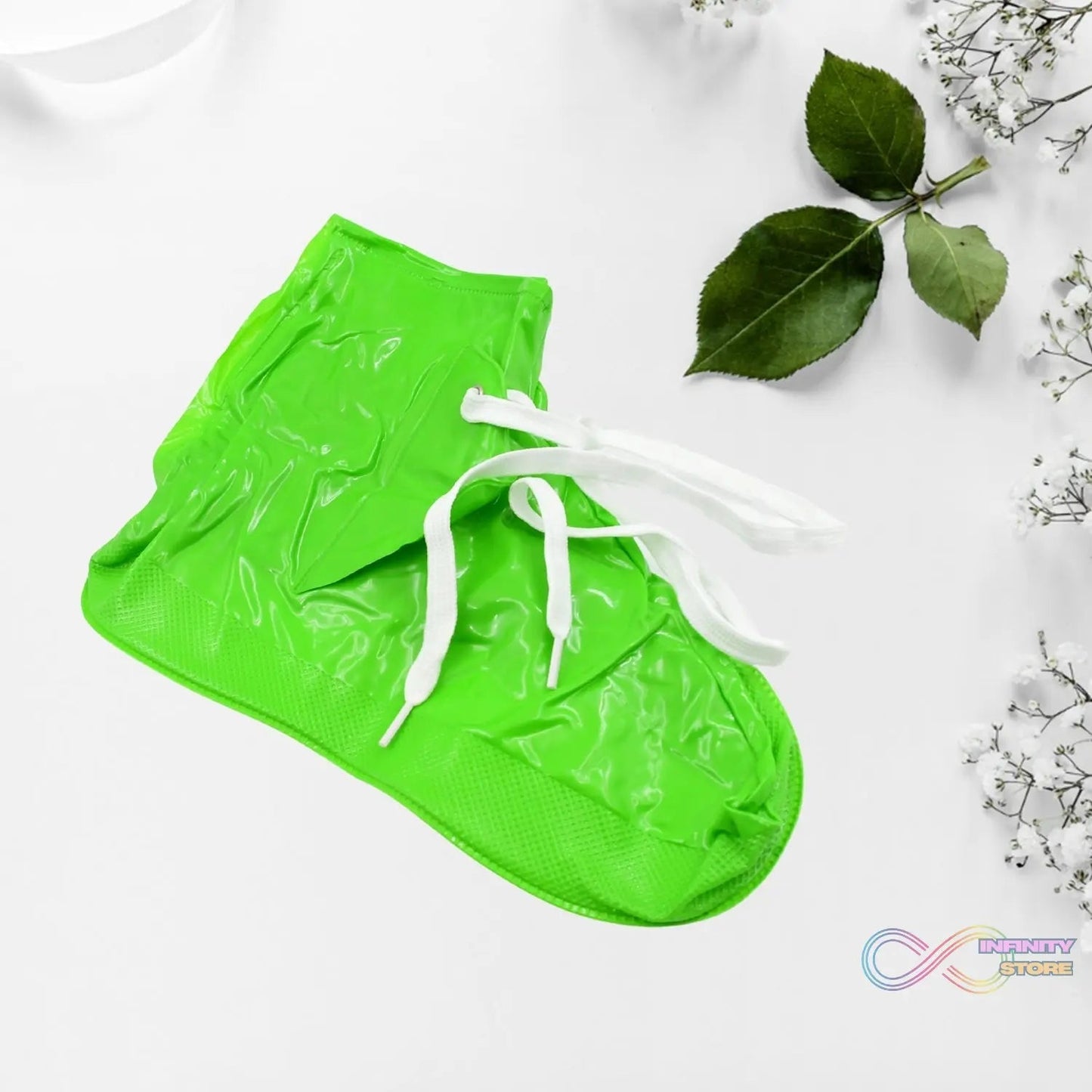 Plastic Shoes Cover Reusable Anti - Slip Boots Zippered Overshoes Covers & Shoe laces Waterproof Snow Rain Boots for Kids / Adult Shoes, for Rainy Season (1 Pair) - infinityexculsivestore.com