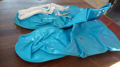 Plastic Shoes Cover Reusable Anti - Slip Boots Zippered Overshoes Covers & Shoe laces Waterproof Snow Rain Boots for Kids / Adult Shoes, for Rainy Season (1 Pair) - infinityexculsivestore.com