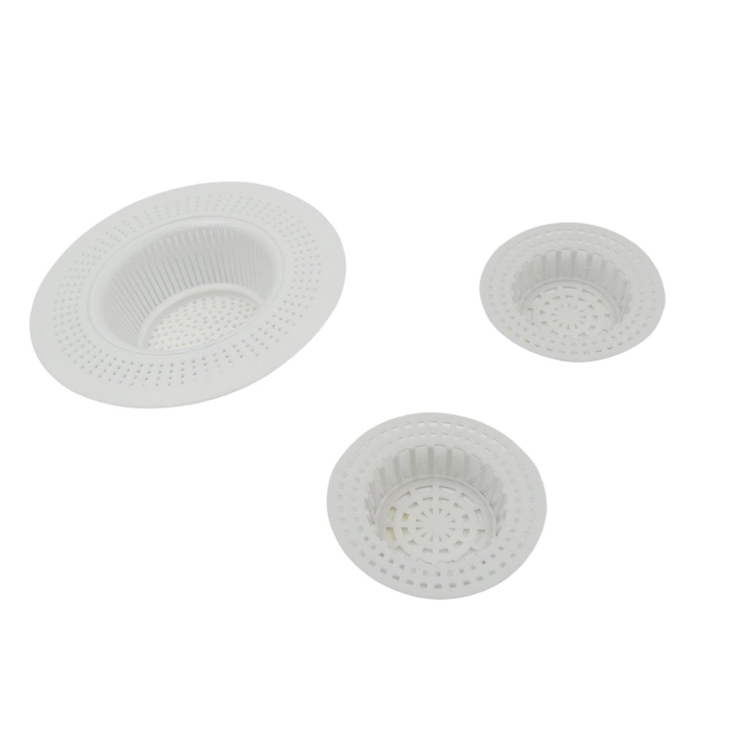 Plastic Sink Strainer for Kitchen| Basin Strainer | Waste Filter Jali | Basin Strainer | Sink Jali | Waste Filter Cup | Sink mesh Filter | Plastic Drain Strainer (3 Pcs Set) - infinityexculsivestore.com