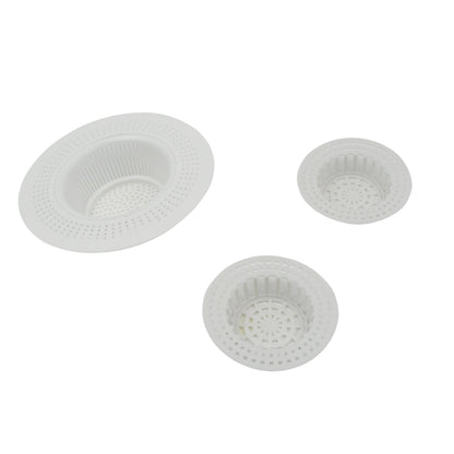 Plastic Sink Strainer for Kitchen| Basin Strainer | Waste Filter Jali | Basin Strainer | Sink Jali | Waste Filter Cup | Sink mesh Filter | Plastic Drain Strainer (3 Pcs Set) - infinityexculsivestore.com