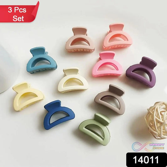Plastic Small Hair Clips for Girls Kids Hair Accessories (3 Pcs Set / Mix Color & Design) - infinityexculsivestore.com
