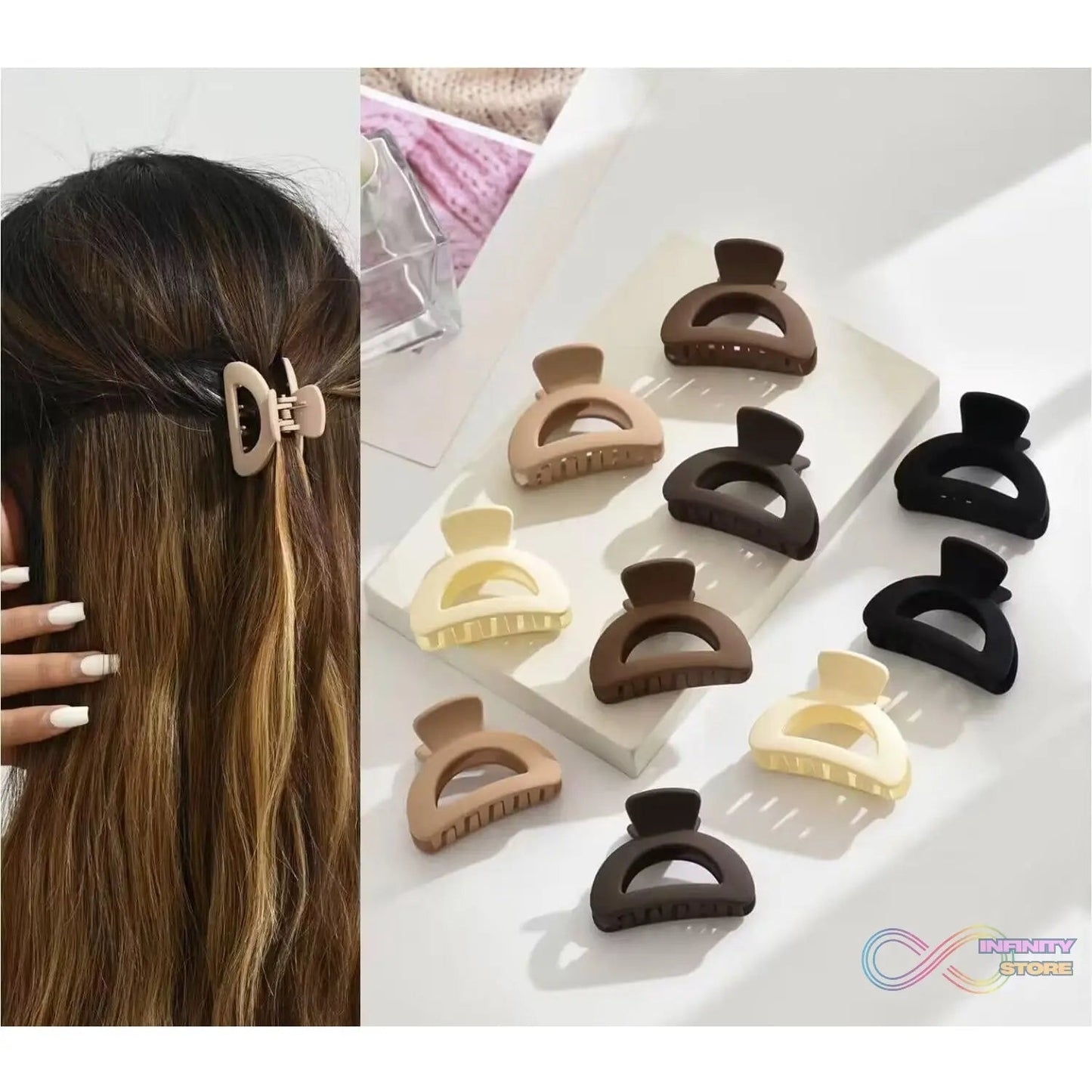 Plastic Small Hair Clips for Girls Kids Hair Accessories (3 Pcs Set / Mix Color & Design) - infinityexculsivestore.com