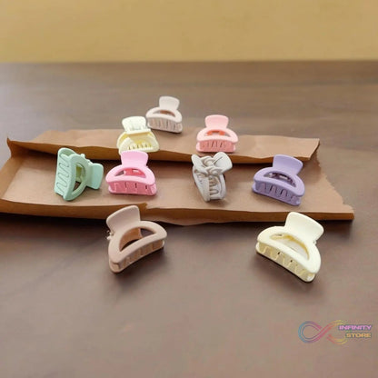 Plastic Small Hair Clips for Girls Kids Hair Accessories (3 Pcs Set / Mix Color & Design) - infinityexculsivestore.com