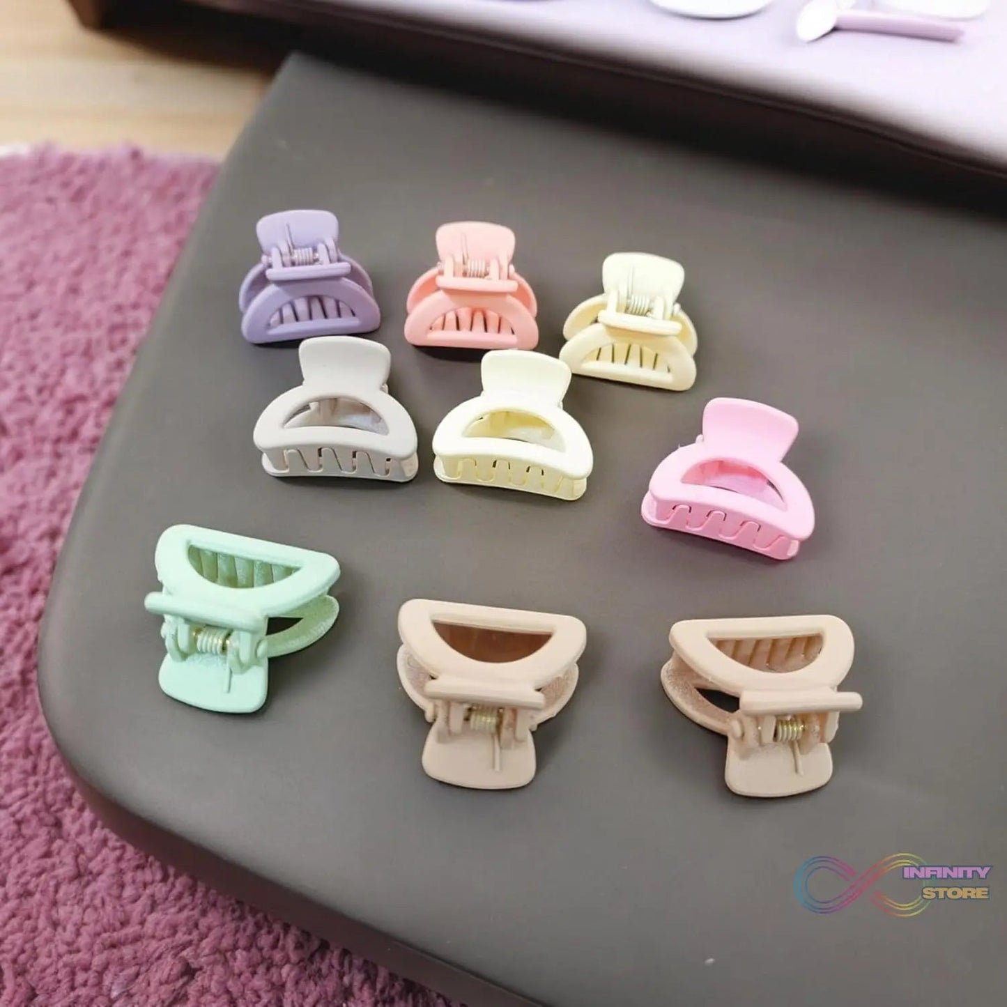 Plastic Small Hair Clips for Girls Kids Hair Accessories (3 Pcs Set / Mix Color & Design) - infinityexculsivestore.com