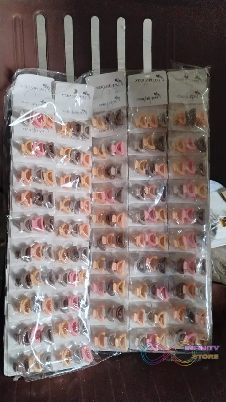 Plastic Small Hair Clips for Girls Kids Hair Accessories (3 Pcs Set / Mix Color & Design) - infinityexculsivestore.com