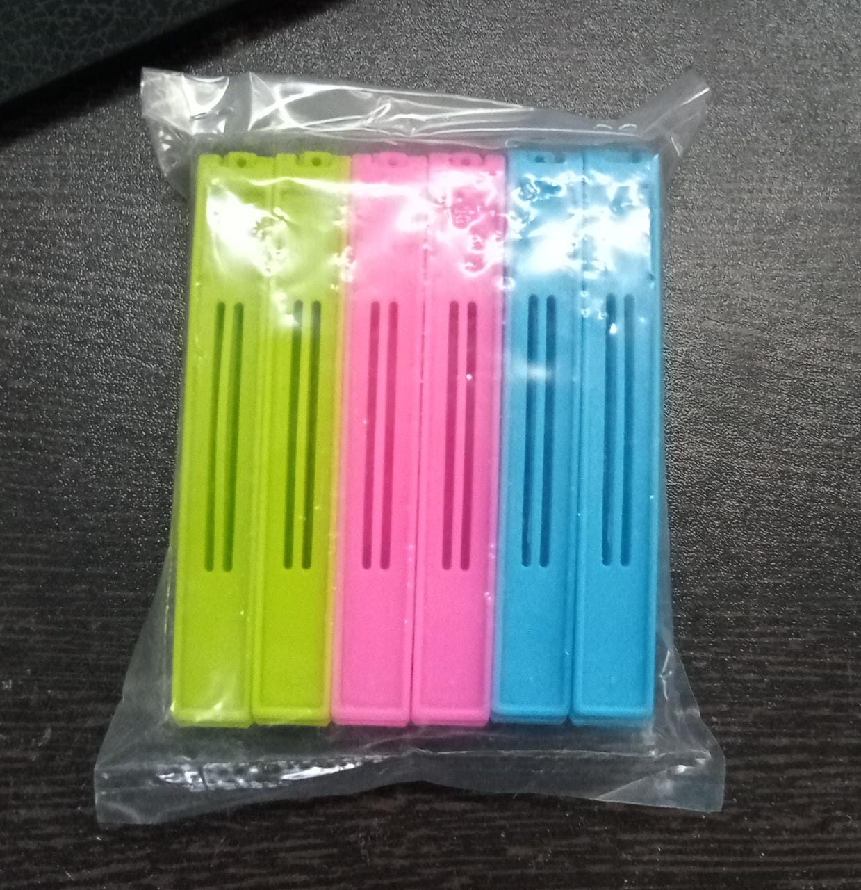 Plastic Snack Bag Clip Sealer Set (18 Pcs, Multicolour) - infinityexculsivestore.com