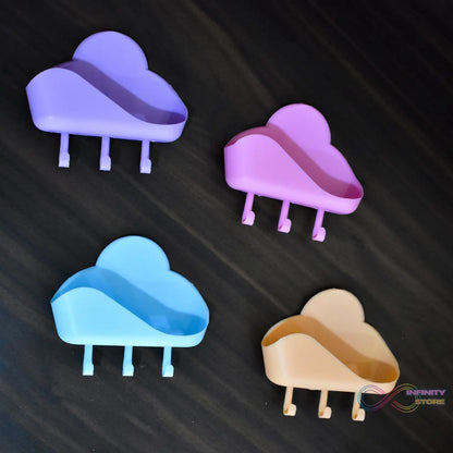 Set of 4 soap cases with a compact design for easy bathroom storage.