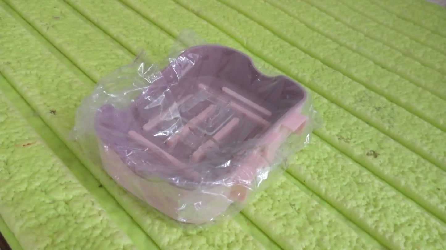 Plastic Soap Dish Holder for Bathroom Shower Wall Mounted Self Adhesive Soap Holder Saver Tray - Plastic Sponge Holder for Kitchen Storage Rack Soap Box, Bathroom (1 Pc) - infinityexculsivestore.com