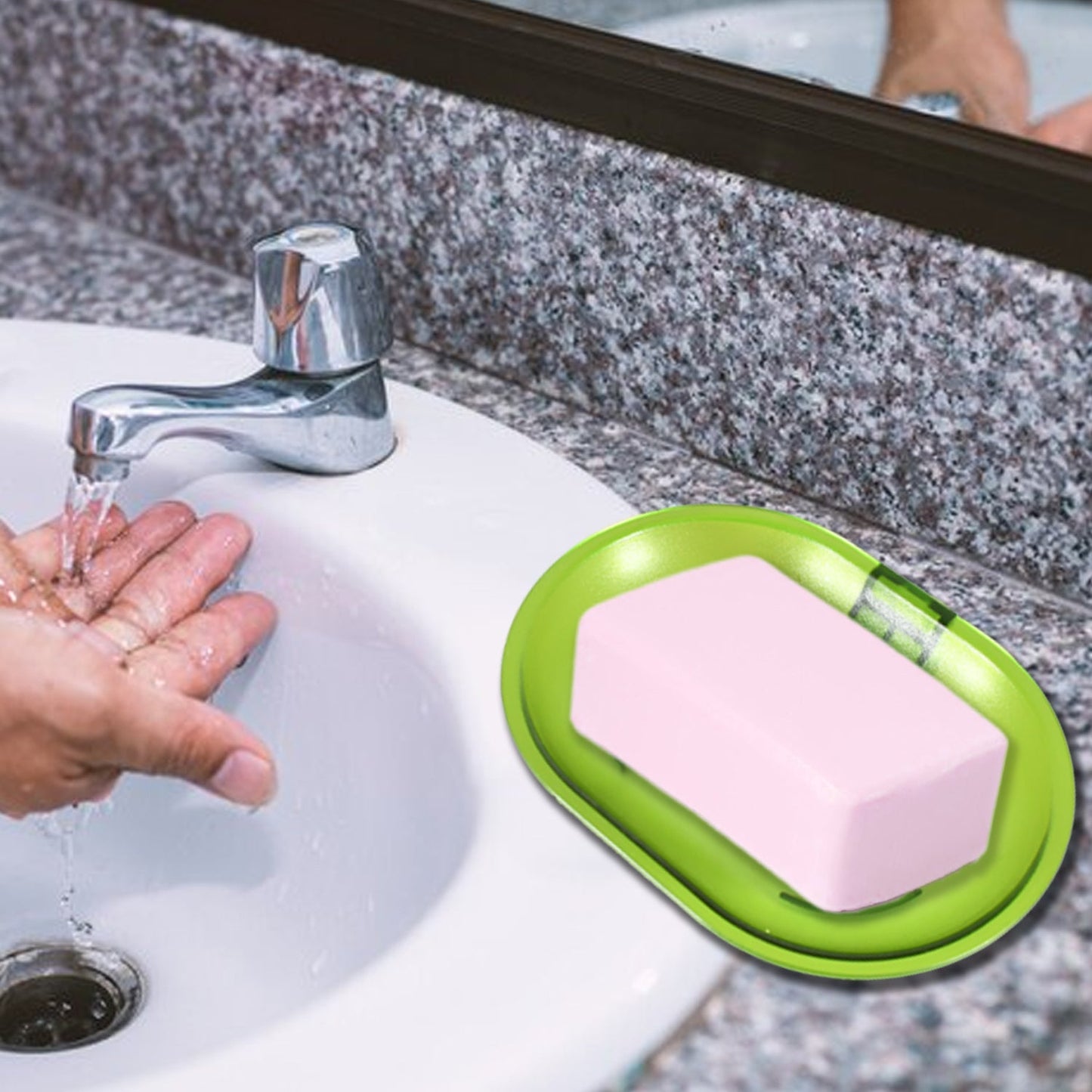 Plastic Soap Dish Holder for Bathroom Shower Wall Mounted Self Adhesive Soap Holder Saver Tray - Plastic Sponge Holder for Kitchen Storage Rack Soap Box, Bathroom - infinityexculsivestore.com