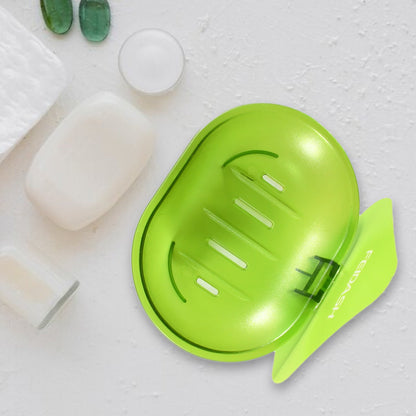 Plastic Soap Dish Holder for Bathroom Shower Wall Mounted Self Adhesive Soap Holder Saver Tray - Plastic Sponge Holder for Kitchen Storage Rack Soap Box, Bathroom - infinityexculsivestore.com