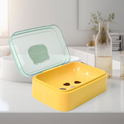 Plastic Soap Dish, Portable Plastic Self Draining Soap Holder (1 Pc / Mix Color) - infinityexculsivestore.com