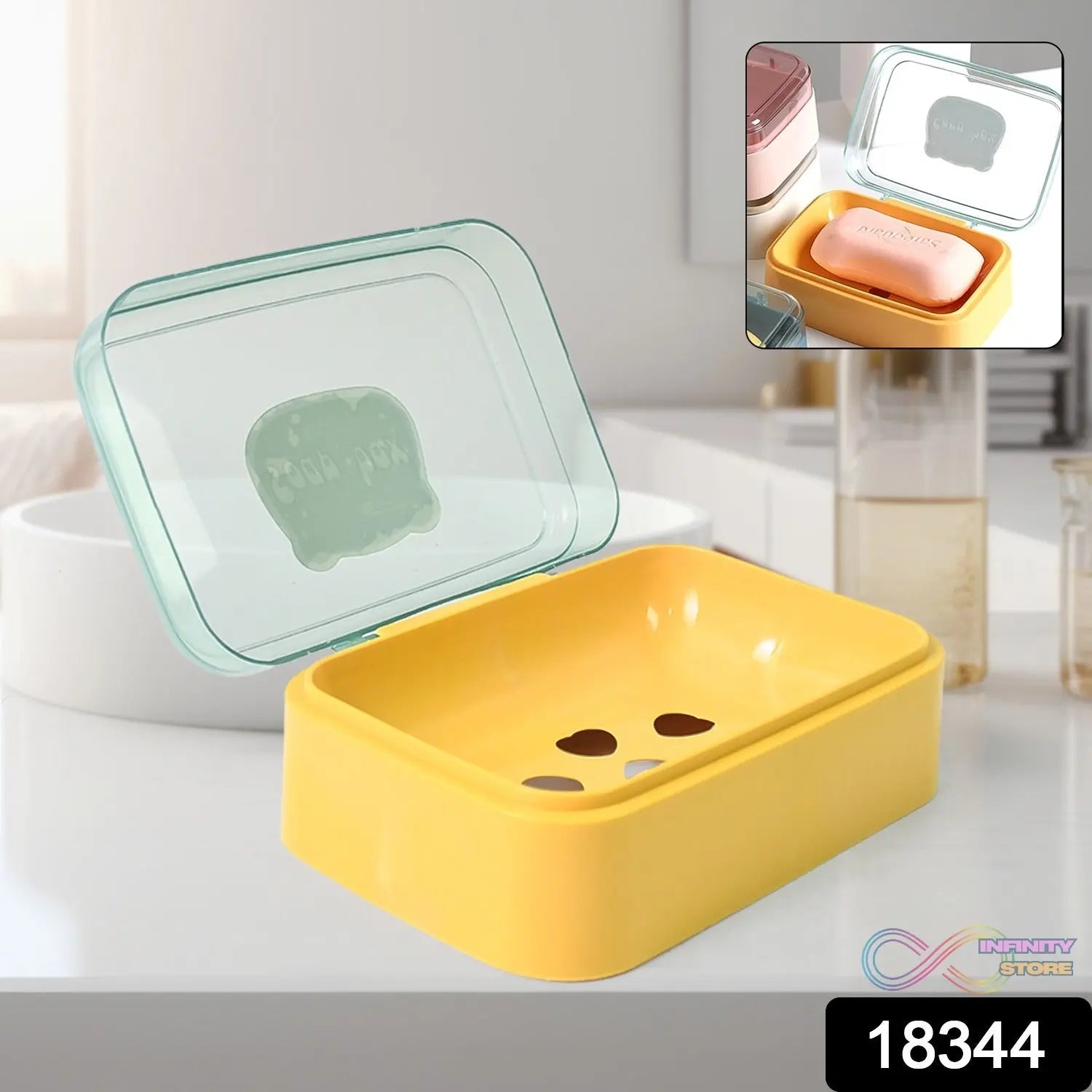 Plastic Soap Dish, Portable Plastic Self Draining Soap Holder (1 Pc / Mix Color) - infinityexculsivestore.com