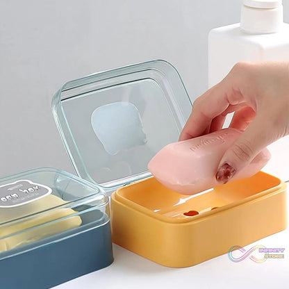 Plastic Soap Dish, Portable Plastic Self Draining Soap Holder (1 Pc / Mix Color) - infinityexculsivestore.com