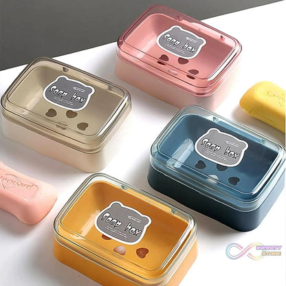 Plastic Soap Dish, Portable Plastic Self Draining Soap Holder (1 Pc / Mix Color) - infinityexculsivestore.com
