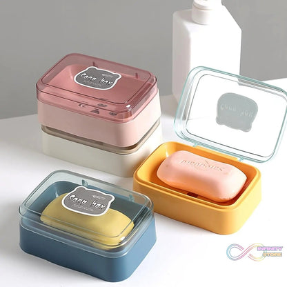 Plastic Soap Dish, Portable Plastic Self Draining Soap Holder (1 Pc / Mix Color) - infinityexculsivestore.com