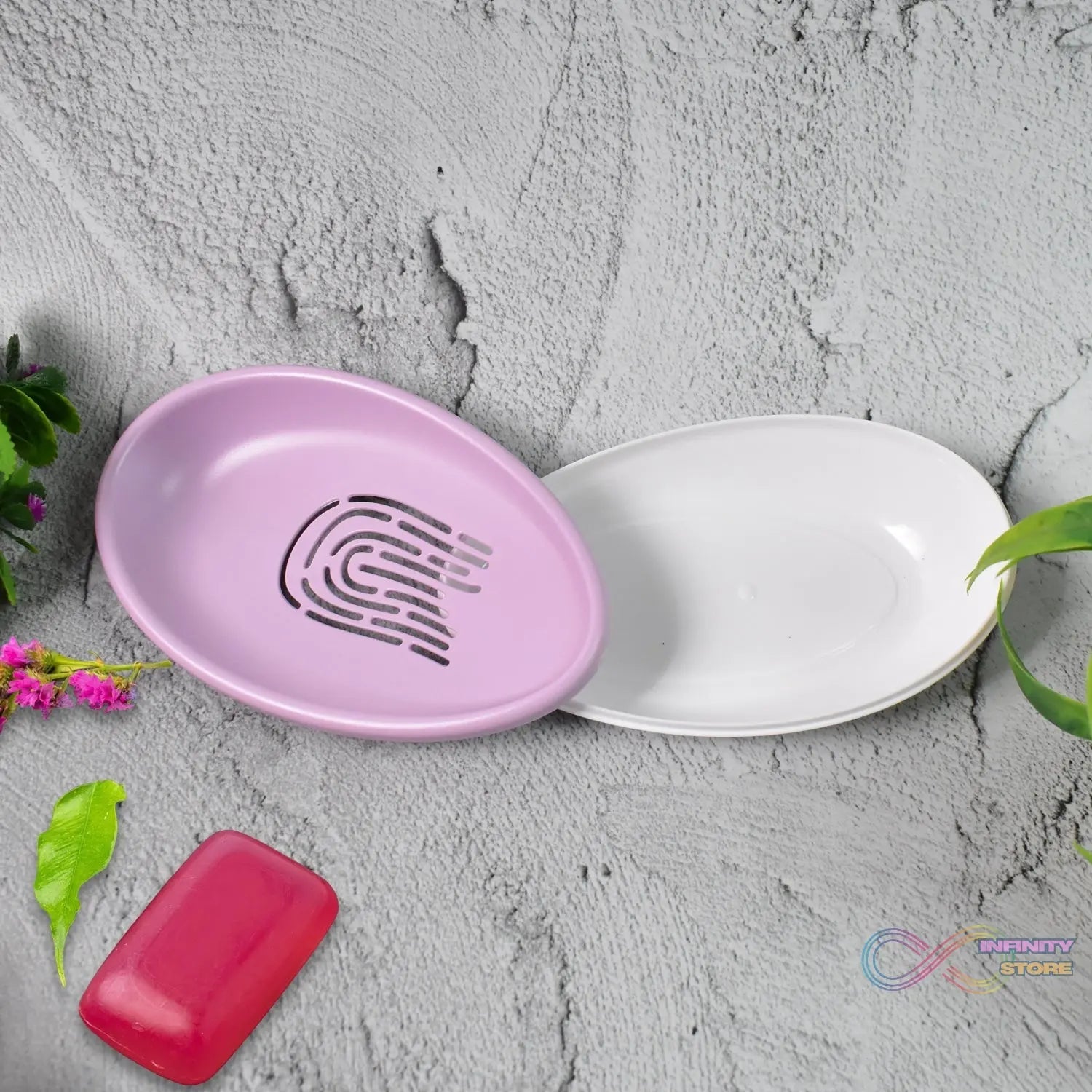 Plastic Soap Dish with Drain, Soap Holder Double - layer (1 Pc) - infinityexculsivestore.com