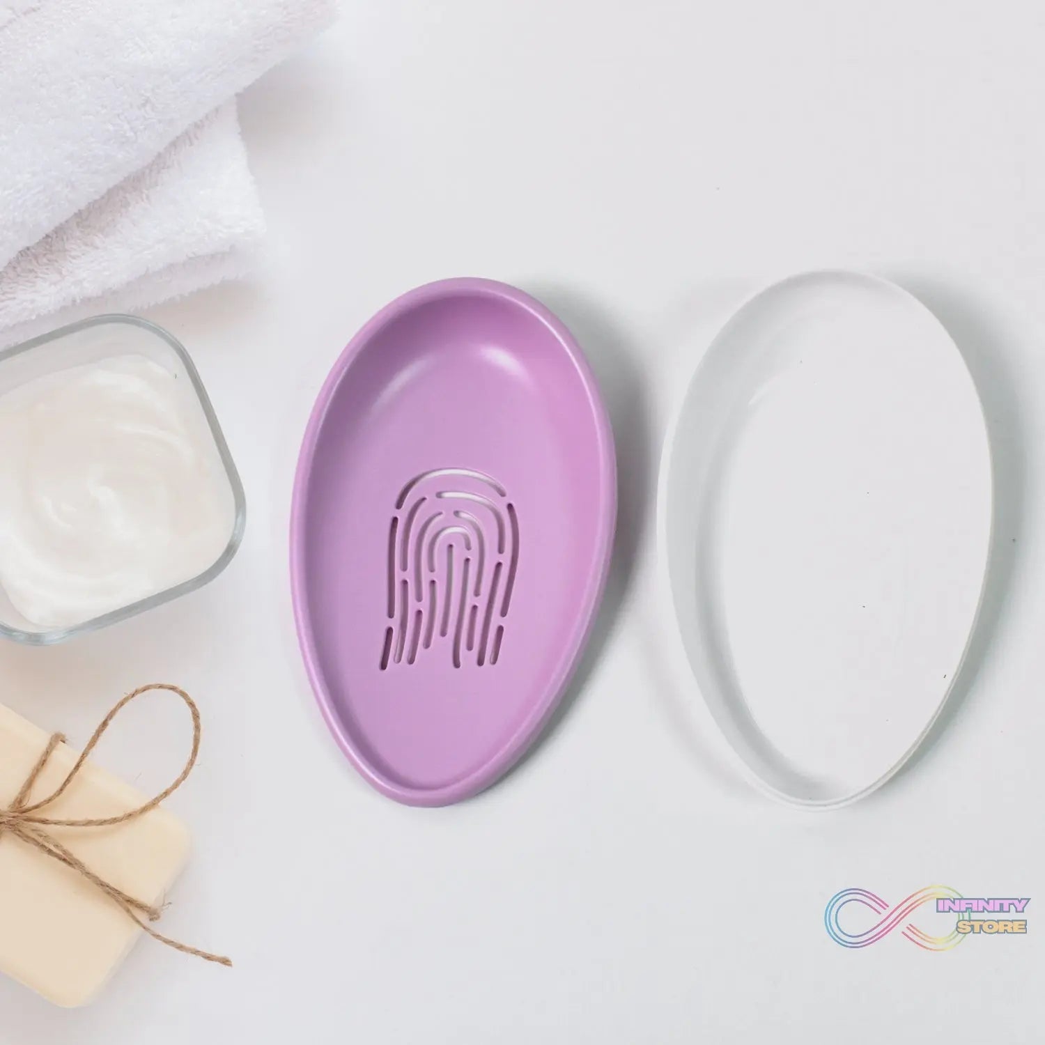 Plastic Soap Dish with Drain, Soap Holder Double - layer (1 Pc) - infinityexculsivestore.com