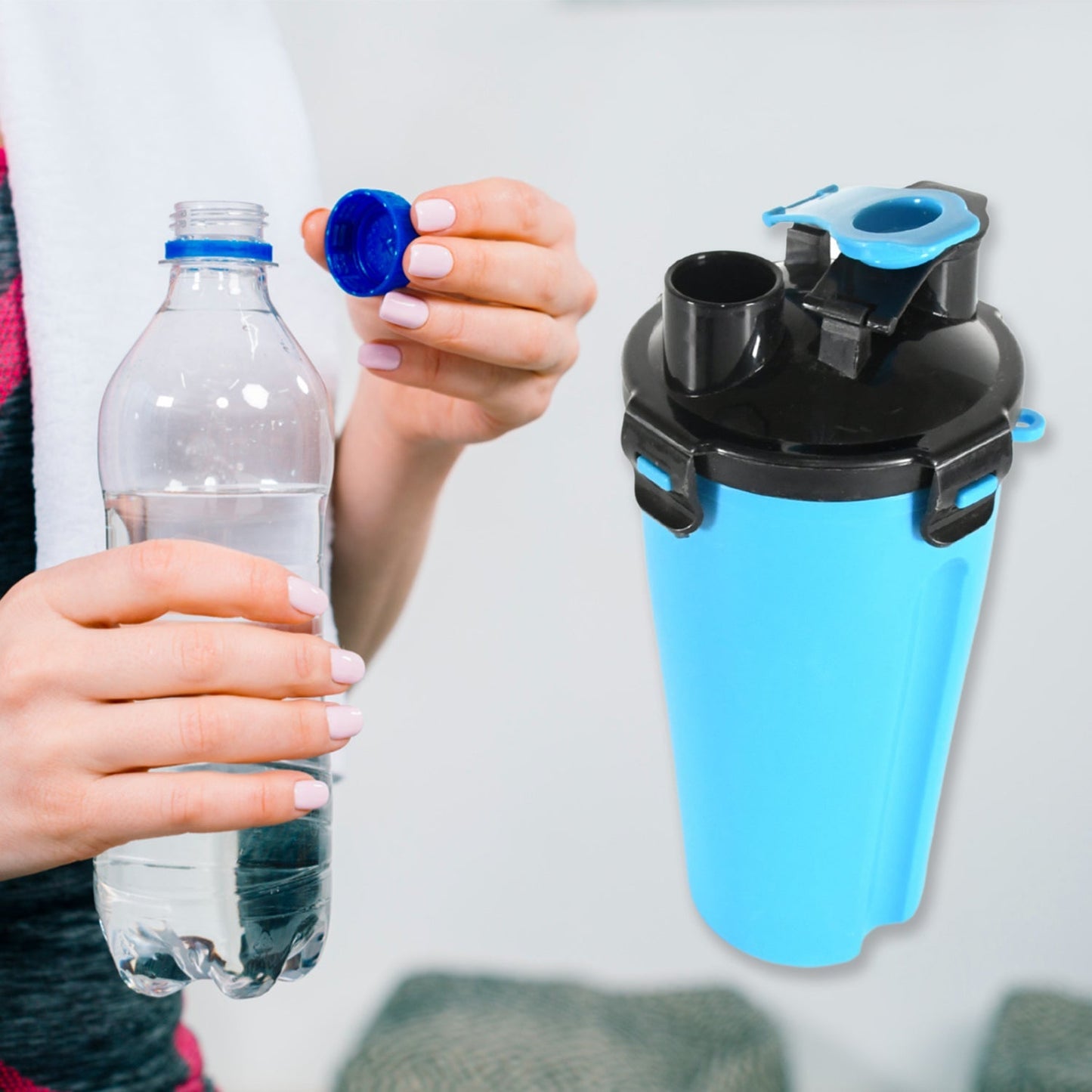 Plastic Sports Double Wall Water Bottle, High Quality Water Bottle, BPA - Free & Leak - Proof! For Kids' School, For Fridge, Office, Sports, School, Gym, Yoga (1 Pc / 400 ML Approx) - infinityexculsivestore.com