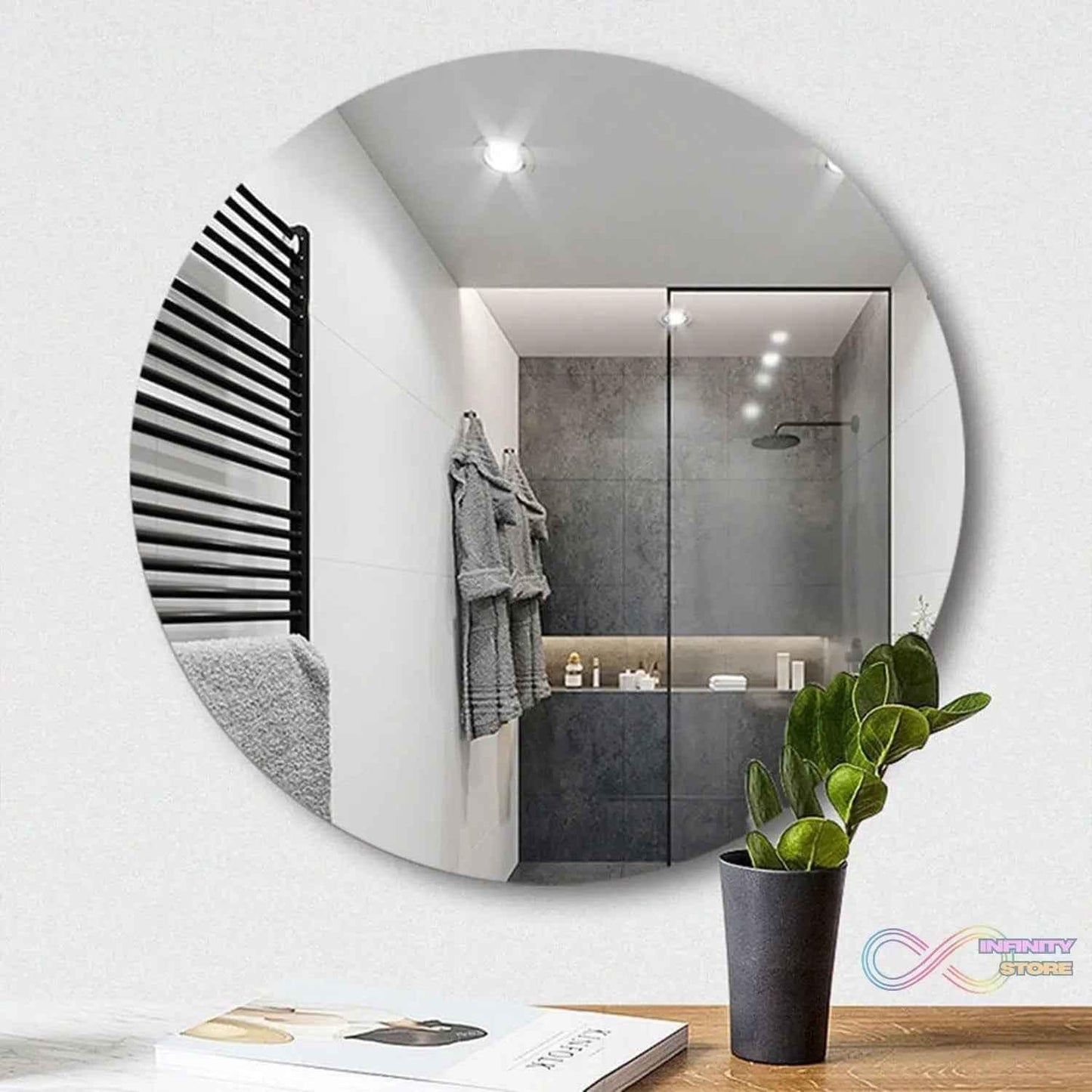 Plastic Square 3D Mirror Wall Stickers (1 Pc) - infinityexculsivestore.com