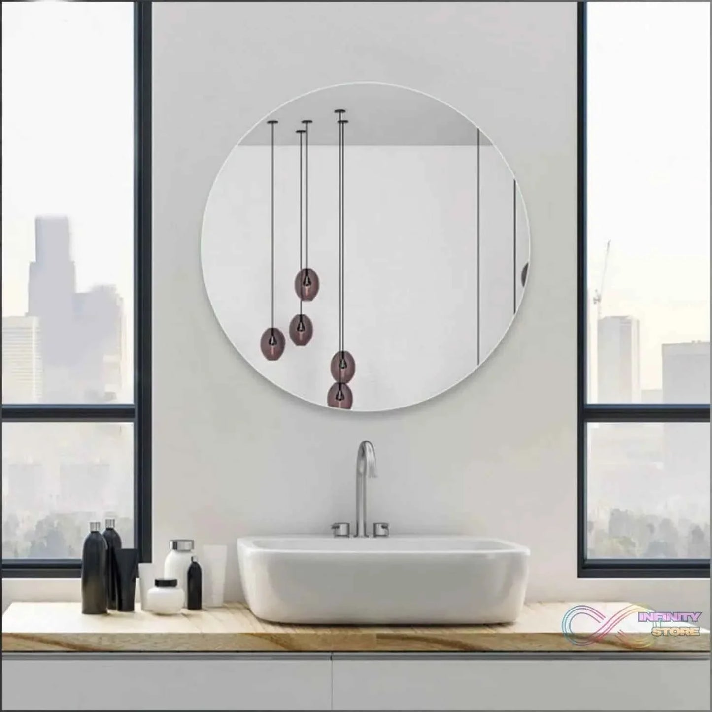 Plastic Square 3D Mirror Wall Stickers (1 Pc) - infinityexculsivestore.com