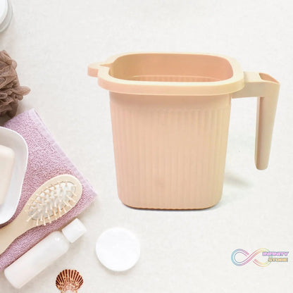 Plastic Square Bath Water Mug (1 Pc / 1000 ML / Mix Color) - infinityexculsivestore.com