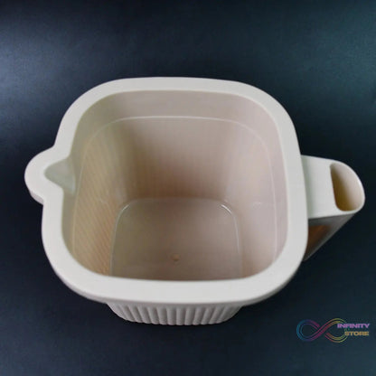 Plastic Square Bath Water Mug (1 Pc / 1000 ML / Mix Color) - infinityexculsivestore.com