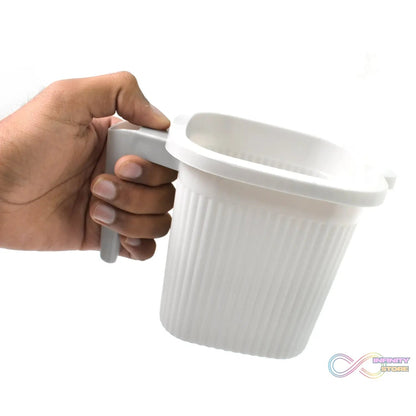 Plastic Square Bath Water Mug (4 Pc / 1000 ML / Mix Color) - infinityexculsivestore.com