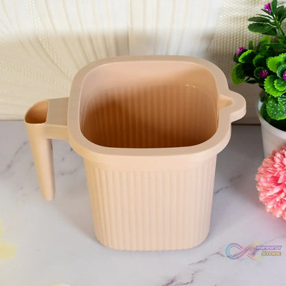 Plastic Square Bath Water Mug (4 Pc / 1000 ML / Mix Color) - infinityexculsivestore.com