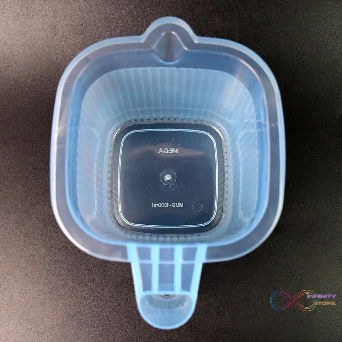 Plastic Square Transparent Bath Water Mug (1 Pc / 1000 ML / Mix Color) - infinityexculsivestore.com