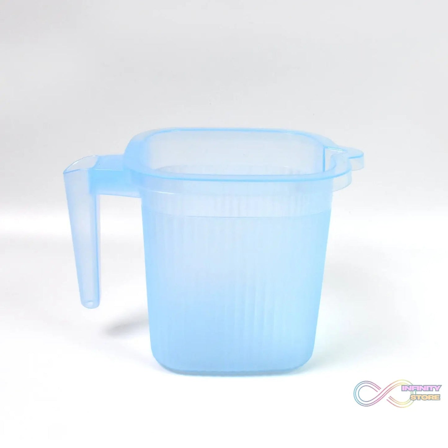Plastic Square Transparent Bath Water Mug (1 Pc / 1000 ML / Mix Color) - infinityexculsivestore.com