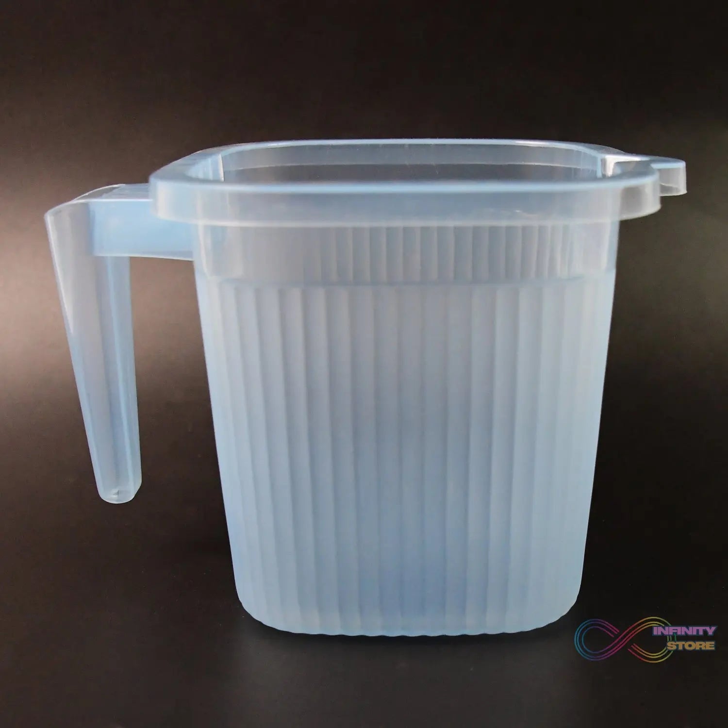 Plastic Square Transparent Bath Water Mug (1 Pc / 1000 ML / Mix Color) - infinityexculsivestore.com