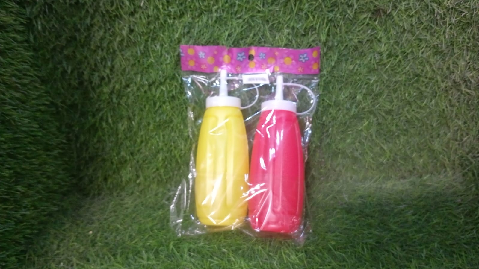 Plastic Squeeze Bottle Ketchup Mustard Honey Sauce Dispenser Bottle ( 2 Pc Set ) - infinityexculsivestore.com