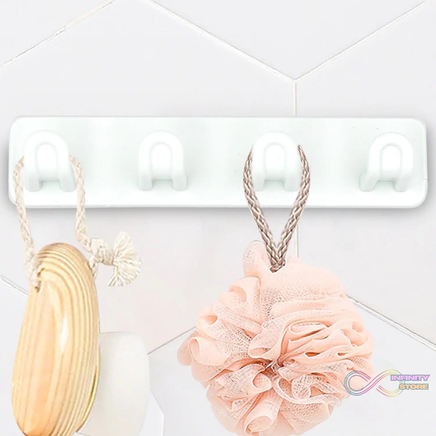 Self-adhesive plastic hanger hook for multipurpose use