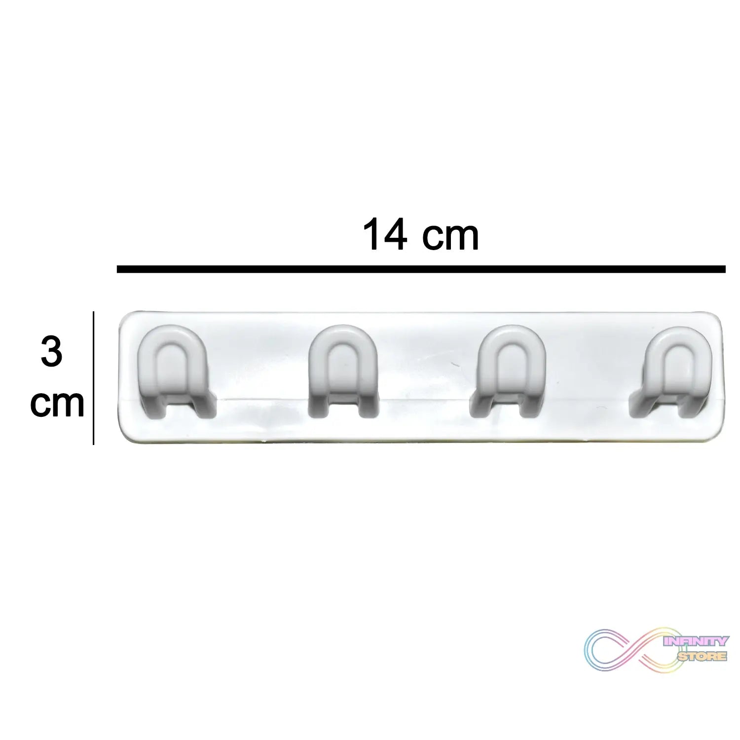 Set of plastic sticker hooks with adhesive backing