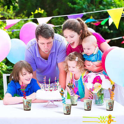 Plastic Straws Reusable Drinking Straws (4 pc Set / Mix design) - infinityexculsivestore.com