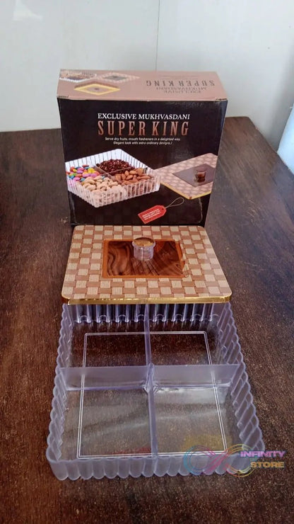 Plastic Super King Exclusive Mukhavasdani Dry Fruit boxes (1 Pc) - infinityexculsivestore.com