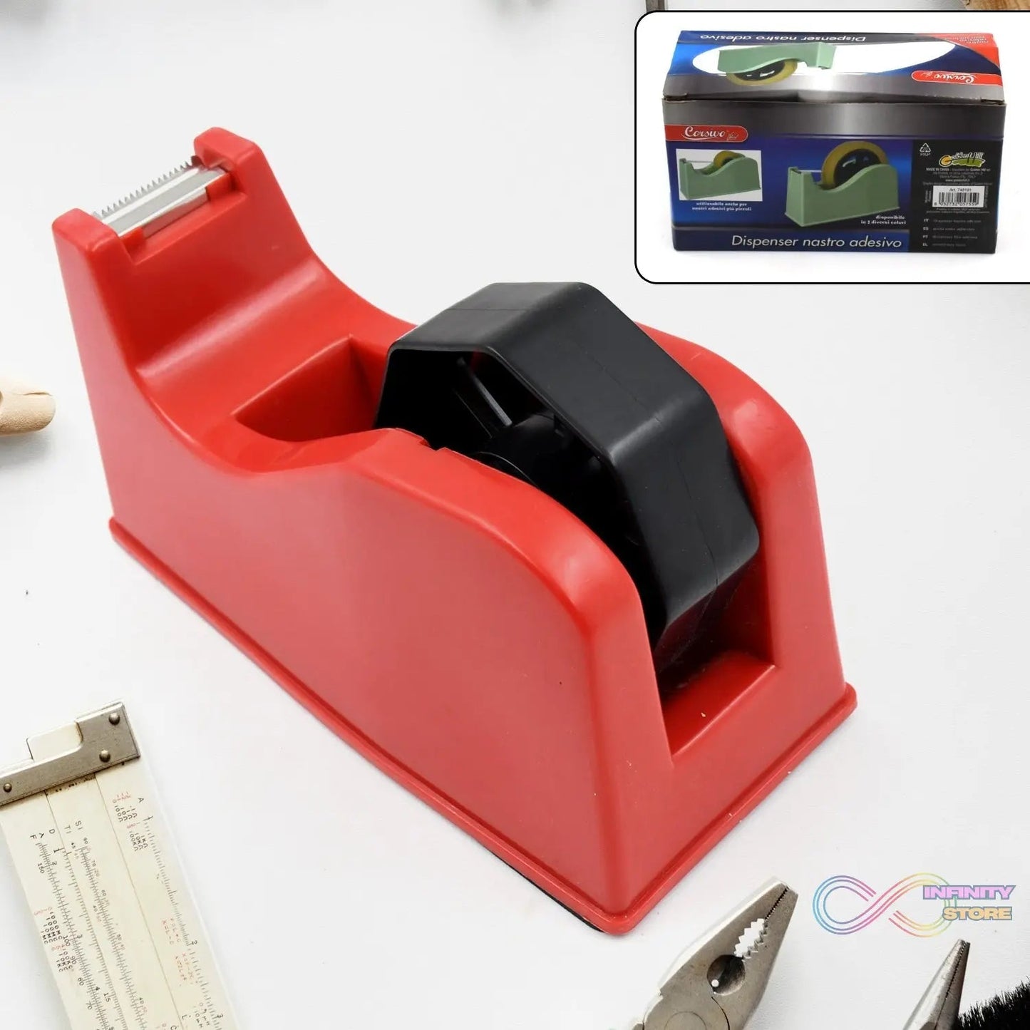 Plastic Tape Dispenser (1 pc / 640 Gm) - infinityexculsivestore.com
