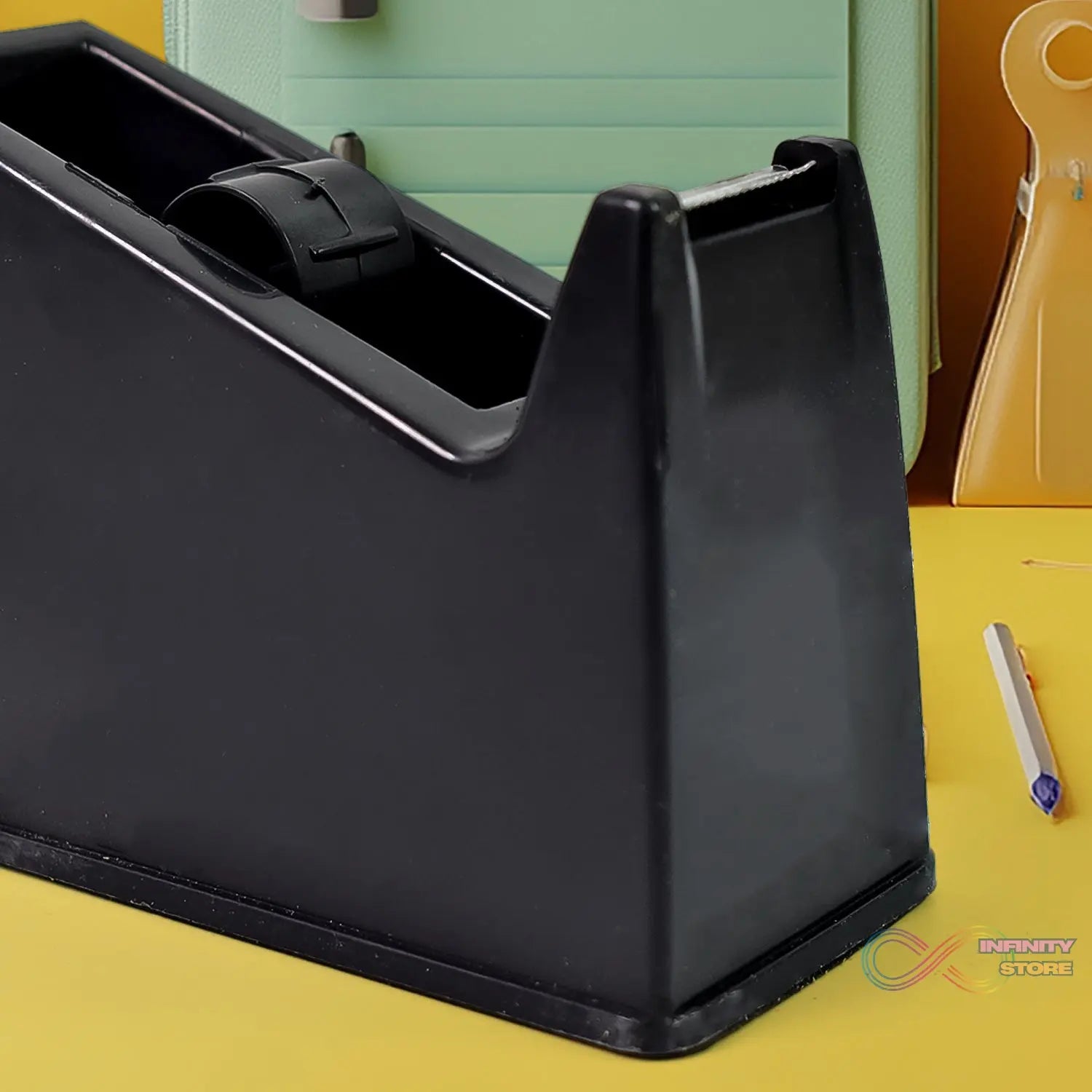 Plastic Tape Dispenser Cutter for Home Office use (1 pc / Big / Mix Color) - infinityexculsivestore.com