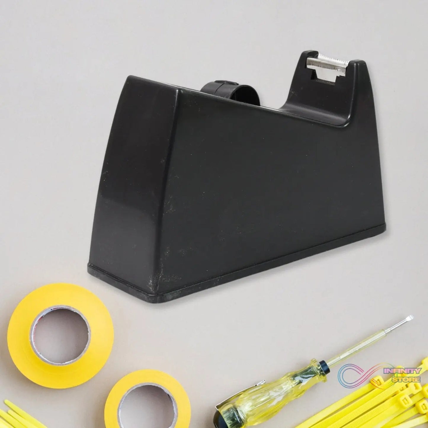 Plastic Tape Dispenser Cutter for Home Office use (1 pc / Big / Mix Color) - infinityexculsivestore.com