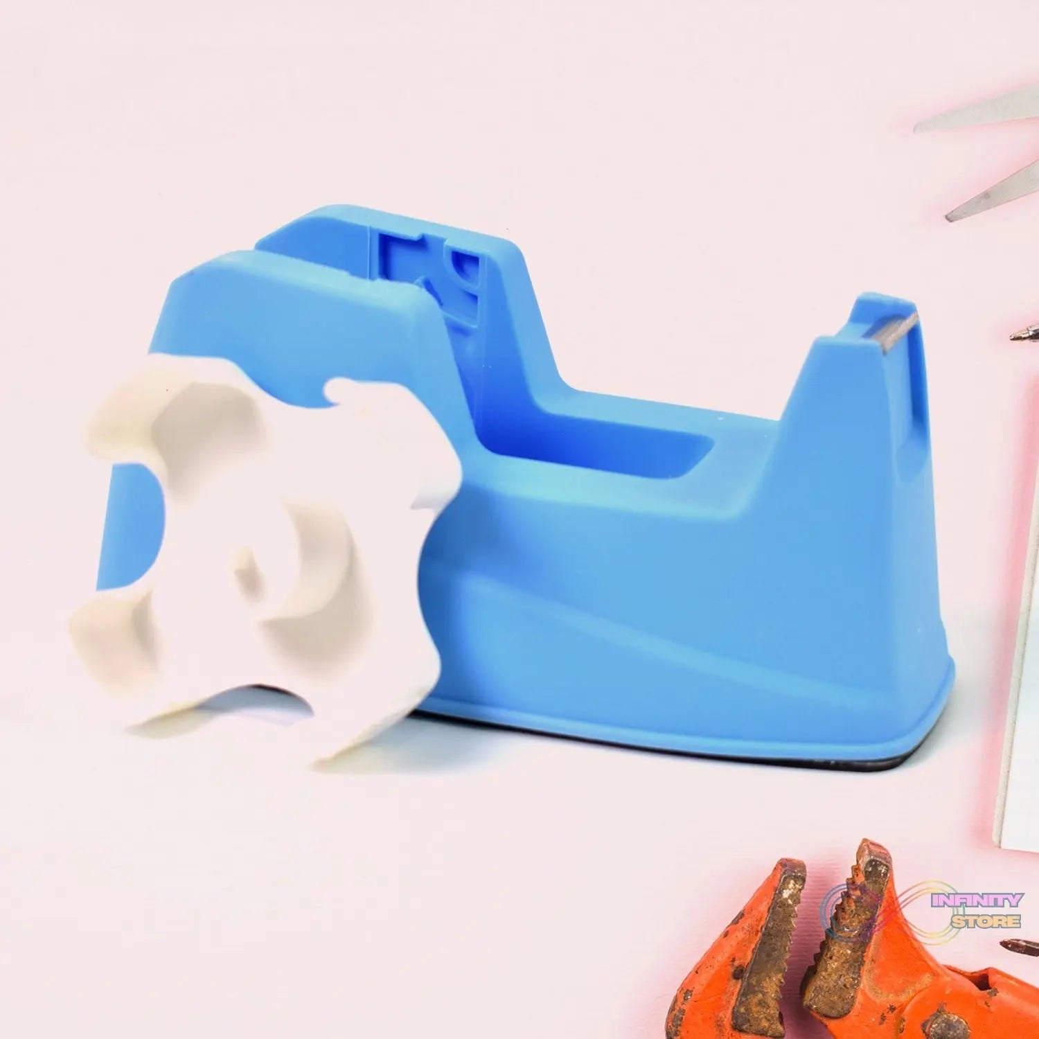 Plastic Tape Dispenser Cutter for Home Office use (1 pc / Big) - infinityexculsivestore.com