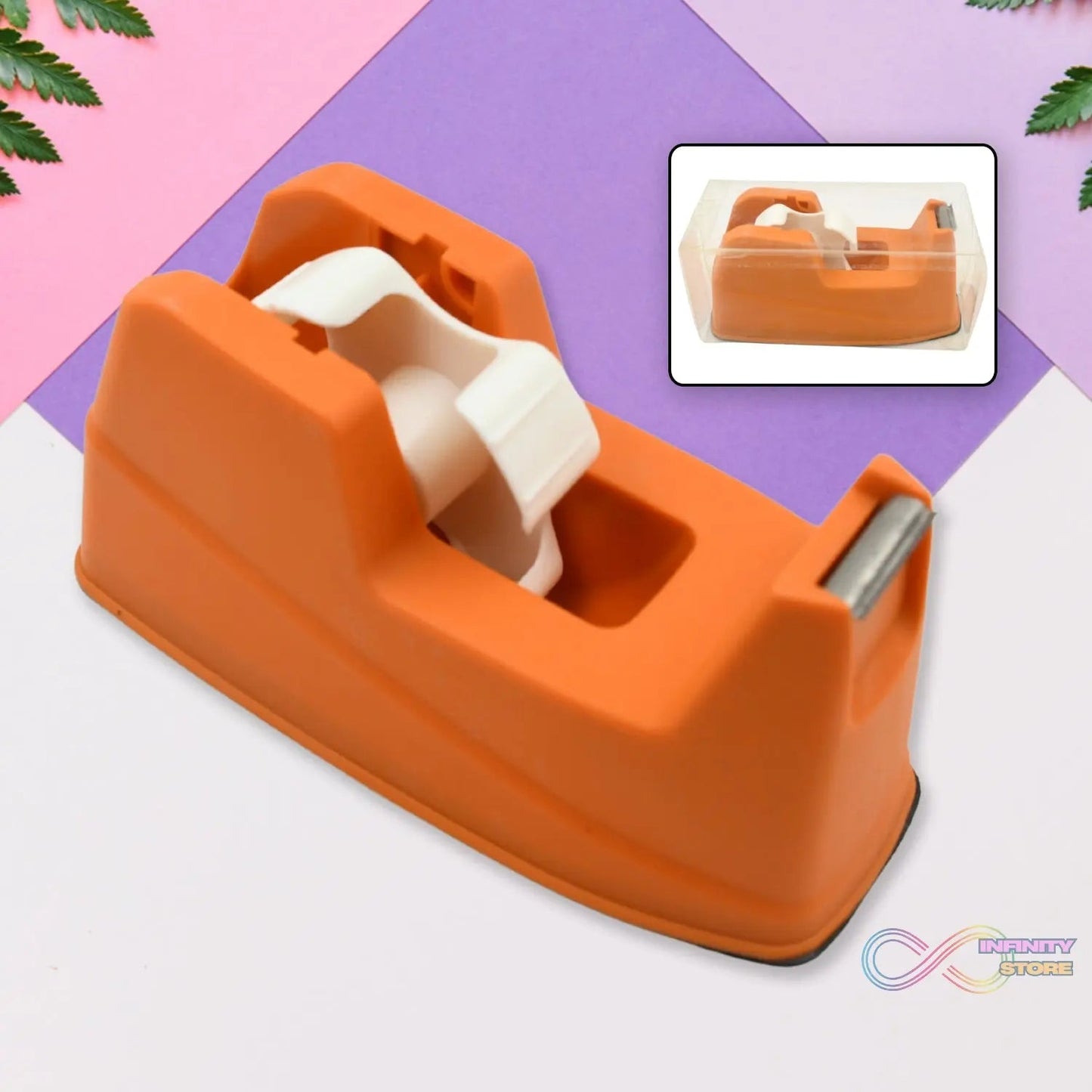Plastic Tape Dispenser Cutter for Home Office use, Tape Dispenser for Stationary, Tape Cutter Packaging Tape (1 pc / 605 Gm) - infinityexculsivestore.com