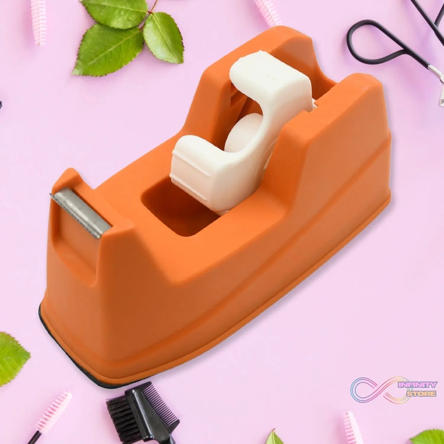 Plastic Tape Dispenser Cutter for Home Office use, Tape Dispenser for Stationary, Tape Cutter Packaging Tape (1 pc / 605 Gm) - infinityexculsivestore.com