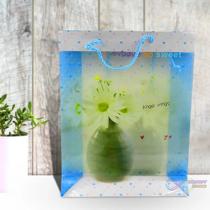 Plastic Transparent Bag With Handle (1 Pc / 34 x 26 Cm) - infinityexculsivestore.com