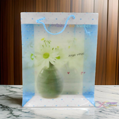 Plastic Transparent Bag With Handle (1 Pc / 34 x 26 Cm) - infinityexculsivestore.com