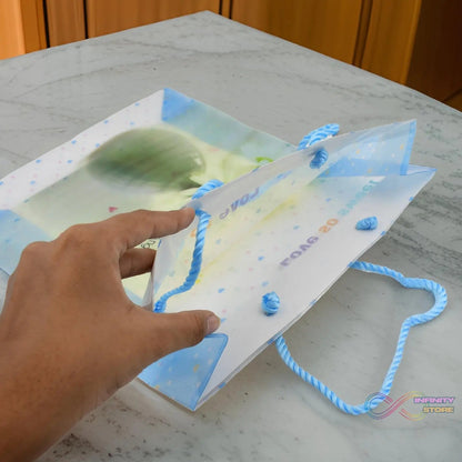 Plastic Transparent Bag With Handle (1 Pc / 34 x 26 Cm) - infinityexculsivestore.com